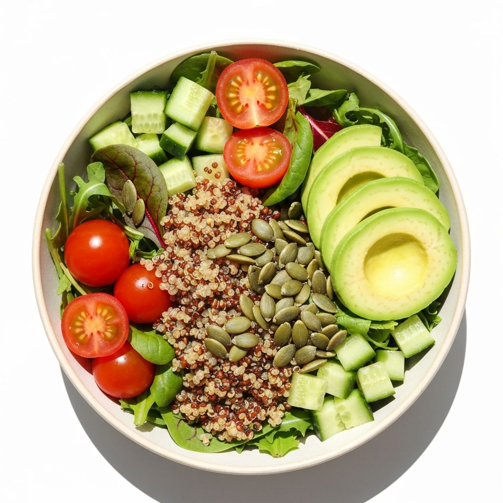 Kolorowa miska sałatkowa z warzywami